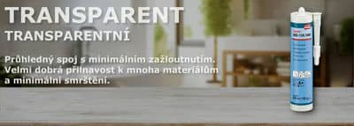 Průhledný MS polymerní lepicí tmel TRANSPARENT, čirý